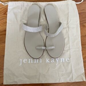 Jenni Kayne Linen Strap Sandal, size 38
